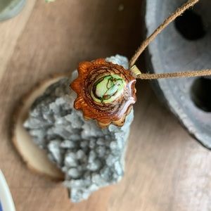 SOLD MINI Sterling Opal third eye pinecone